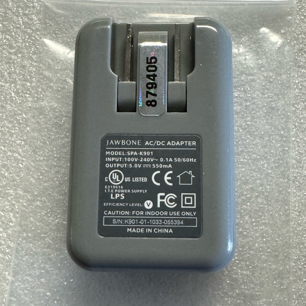 Original Jawbone SPA-K901 AC Adapter 5V 550mA Power Supply Charger - Used - Picture 5 of 5